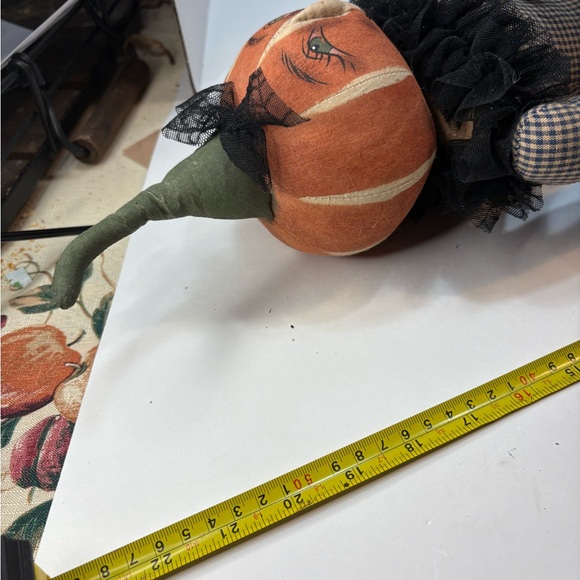 Joe Spencer Colette Pumpkin Girl Doll Gathered Traditions Halloween Fall - Picture 12 of 12